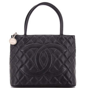 Chanel Medallion Tote Quilted Caviar